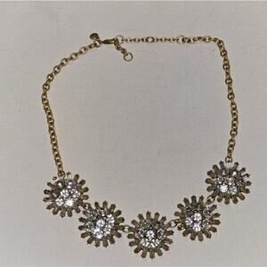 J. Crew Vintage Antiĺque Gold Gear‎ Chain Necklace